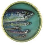 18 x 18 cm - Tins of sardines